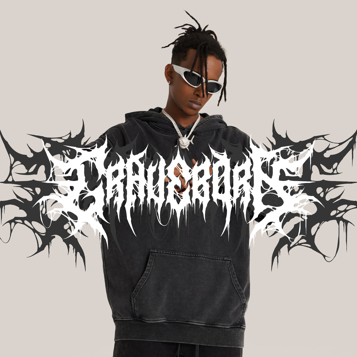 GRAVEBORN — 440GSM Oversized SuperHeavy Hoodie