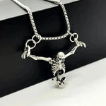 ☠️ Hanging Bones – Skeleton Pendant Necklace
