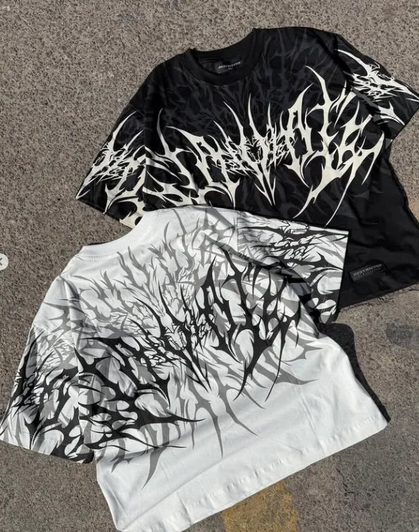 🕸️ Heaven Tears – Oversized Graphic Tee