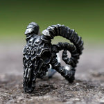 ☥ Dreadhorn – Occult Ram Ring