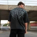 🪽 Fallen Wings – Oversized Faded Tee