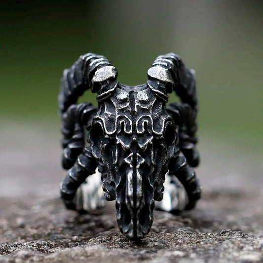 ☥ Dreadhorn – Occult Ram Ring