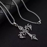 ✝️ Sanctum Cross – Gothic Steel Pendant
