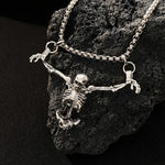 ☠️ Hanging Bones – Skeleton Pendant Necklace
